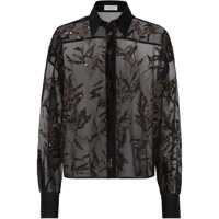 Camasi Brunello Cucinelli 'Glistening Flora Embroidery' Shirt Femei