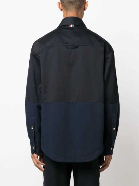Geci Thom Browne Thom Browne Jackets And Vests NAVY Barbati (BM 17943375) 4