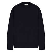 Pulovere LANEUS Laneus Black Crew Neck Knit Shirt