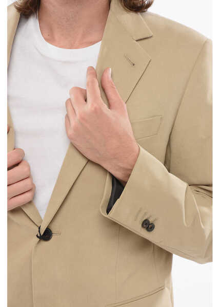 Sacouri CORNELIANI Circle Unlined Blazer With Flap Pocket Beige Barbati (BM 17945134) 3
