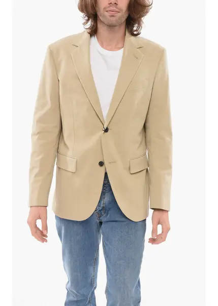 Sacouri CORNELIANI Circle Unlined Blazer With Flap Pocket Beige Barbati (BM 17945134) 1