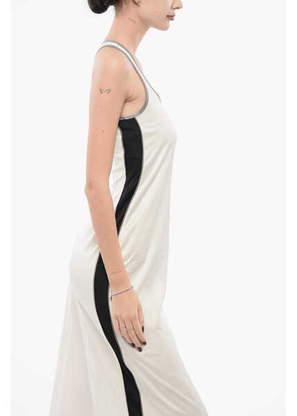 Rochii lungi Diesel Viscose Slip Dress With Embroidered Logo White Femei (BM 17945143) 3