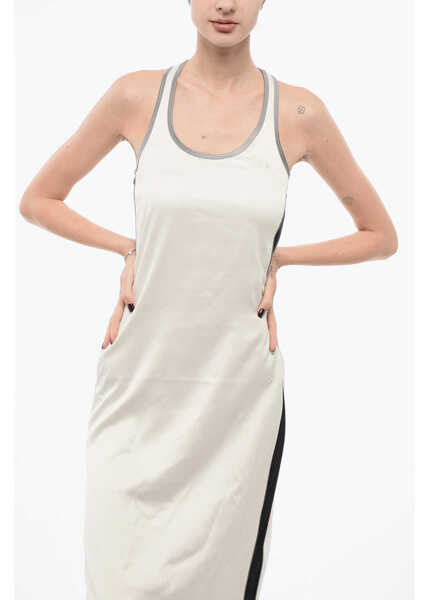 Rochii lungi Diesel Viscose Slip Dress With Embroidered Logo White Femei (BM 17945143) 4