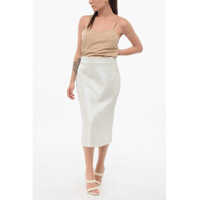Imbracaminte FEDERICA TOSI Dama - Fuste lungi FEDERICA TOSI Solid Color Pencil Skirt With Back Zip Silver Femei (BM 17945167) - B-mall.ro