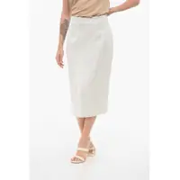 Fuste lungi Solid Color Pencil Skirt With Back Zip Femei