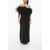 Valentino Garavani Wool Blend Dress With Feathers Black