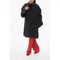 Imbracaminte Dama pagina 449 - Paltoane Balenciaga Double-Breasted Linen Coat With Raw-Cut Hem Black Femei (BM 17945185) - B-mall.ro