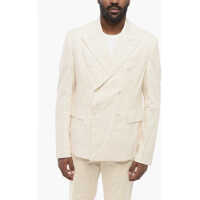 Sacouri AMIRI Double-Breasted Lurex Blazer With Peak Lapel