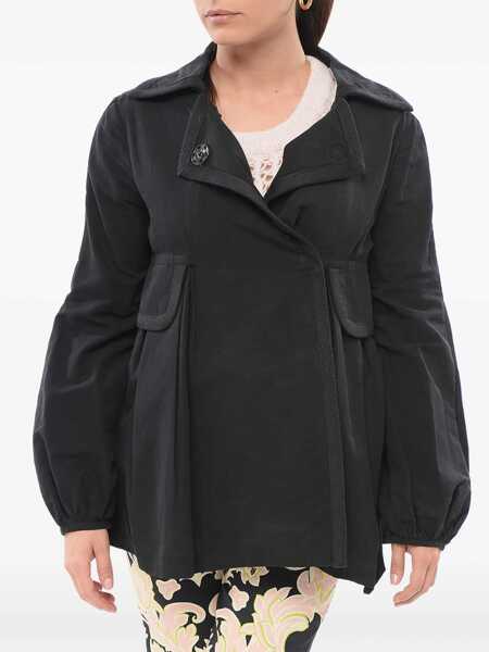 Camasi casual GIAMBATTISTA VALLI Double Breasted Overshirt With Draping Black Femei (BM 17945209) 1