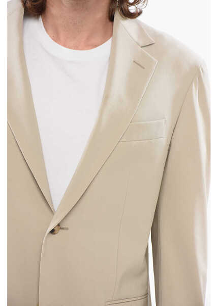 Sacouri CORNELIANI Circle Unlined Wool Blend Blazer Beige Barbati (BM 17945215) 3