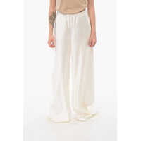 Pantaloni casual Satin Harmony Palazzo Pants Femei