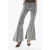 ERL Sequined Boot Cut Pants Silver