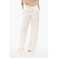 Pantaloni casual Satin Wide Leg Pants Femei