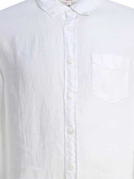 Camasi casual Alex Mill Linen Mill Shirt White Barbati (BM 17945262) 3