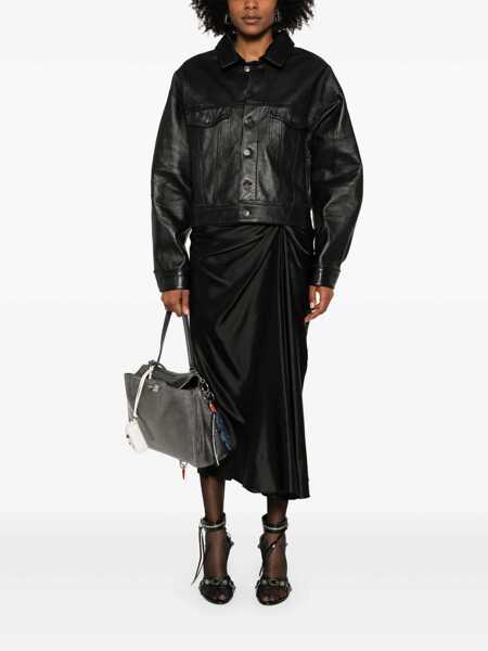 Fuste casual Balenciaga Draped skirt Black Femei (BM 17945394) 2