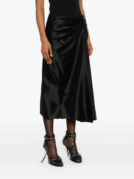 Fuste casual Balenciaga Draped skirt Black Femei (BM 17945394) 3
