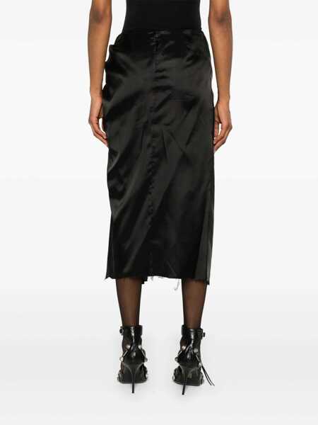 Fuste casual Balenciaga Draped skirt Black Femei (BM 17945394) 4