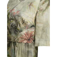Imbracaminte ELIE SAAB Dama - Rochii elegante ELIE SAAB Printed Linen and Silk Midi Dress OASIS II38 Linen Green Femei (BM 17945403) - B-mall.ro