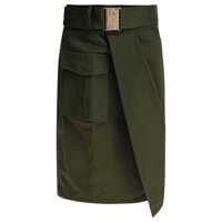 Rochii elegante Gabardine Midi Skirt PALM SHADE36 Gabardine Femei