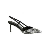 Ghete SERGIO LEVANTESI DECOLLETTÉ GIULIA ZEBRA WHIPS PIANCO NERO Femei