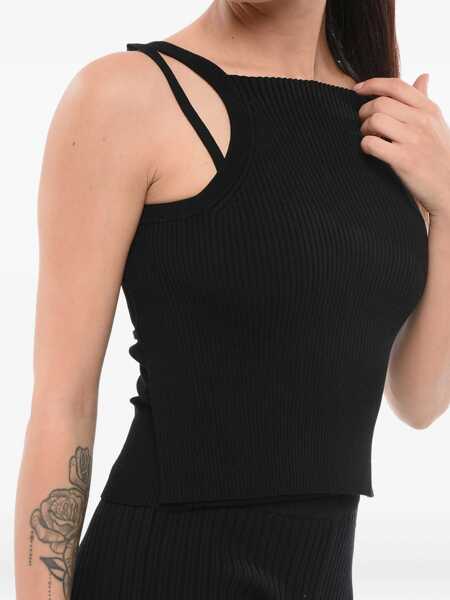 Bluze Armani Emporio Knit Layered Top Black Femei (BM 17945767) 4