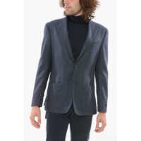 Sacouri Full-Time Wool Blend Single Breasted Blazer Barbati