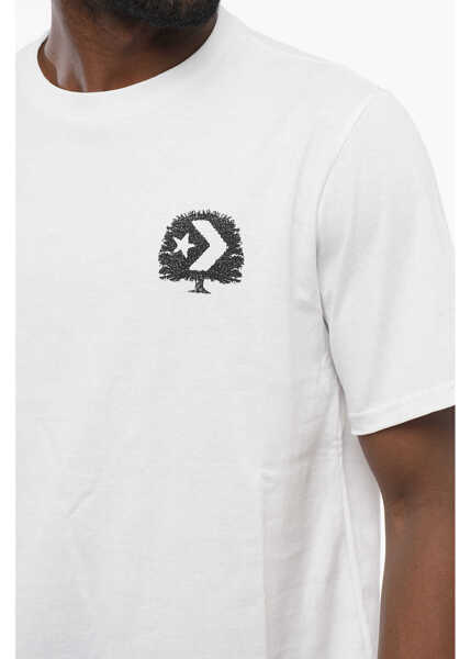 Tricouri Converse Printed Think Outside Of Yourself Crew-Neck T-Shirt White Barbati (BM 17945776) 3