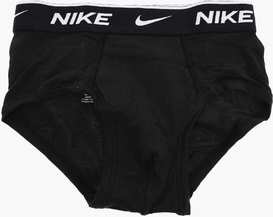 Chiloti Nike Set Of 3 Solid Color Briefs With Logoed Elastic Band Black Baieti (BM 17945806) 2