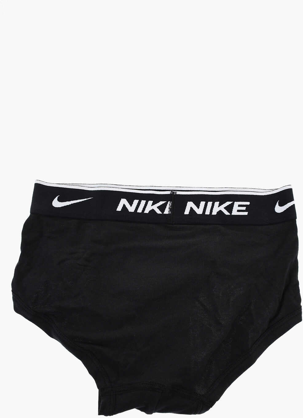 Chiloti Nike Set Of 3 Solid Color Briefs With Logoed Elastic Band Black Baieti (BM 17945806) 3