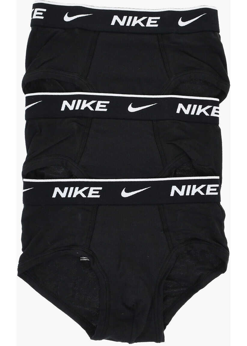 Chiloti Nike Set Of 3 Solid Color Briefs With Logoed Elastic Band Black Baieti (BM 17945806) 1