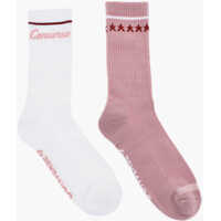 Sosete Set 2 Pairs Of Bicolor Long Socks With Contrasting Details Femei
