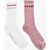 Converse Set 2 Pairs Of Bicolor Long Socks With Contrasting Details White