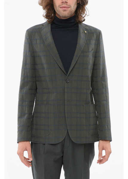 Sacouri CORNELIANI Cc Collection Unlined Reward Blazer Green Barbati (BM 17945815) 1