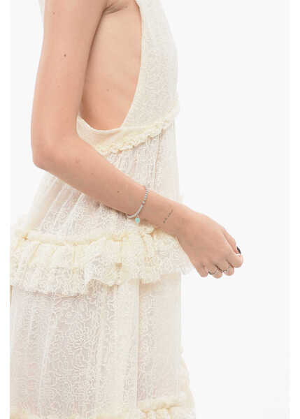 Rochii lungi Philosophy Lace Flounced Dress White Femei (BM 17945818) 3