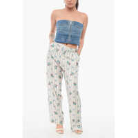 Imbracaminte PIERRE-LOUIS MASCIA Dama - Pantaloni casual PIERRE-LOUIS MASCIA Silk Floral Pants Multicolor Femei (BM 17945833) - B-mall.ro
