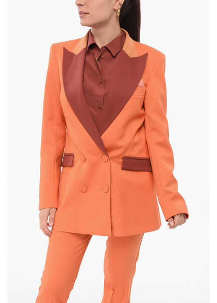 Costume HEBE STUDIO Wool Blend Bianca Suit With Falred Fit Pants Orange Femei (BM 17945953) 2