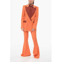 Costume Wool Blend Bianca Suit With Falred Fit Pants Femei