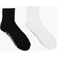 Imbracaminte Converse Dama - Sosete Converse Set Of 2 Solid Color Socks With Contrasting Logo Black & White Femei (BM 17945962) - B-mall.ro