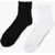 Converse Set Of 2 Solid Color Socks With Contrasting Logo Black & White