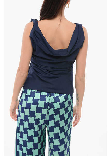 Bluze ARMARIUM Draped Sleeveless Top Blue Femei (BM 17945977) 2