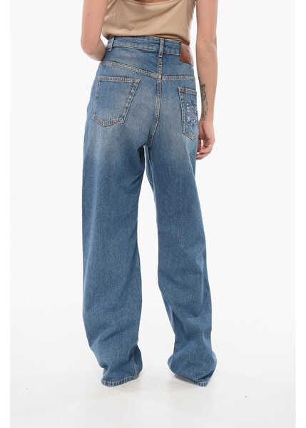 Blugi drepti ETRO Dark Washed Regular Fit Denims With Embroidered Pocket 24Cm Blue Femei (BM 17945980) 2