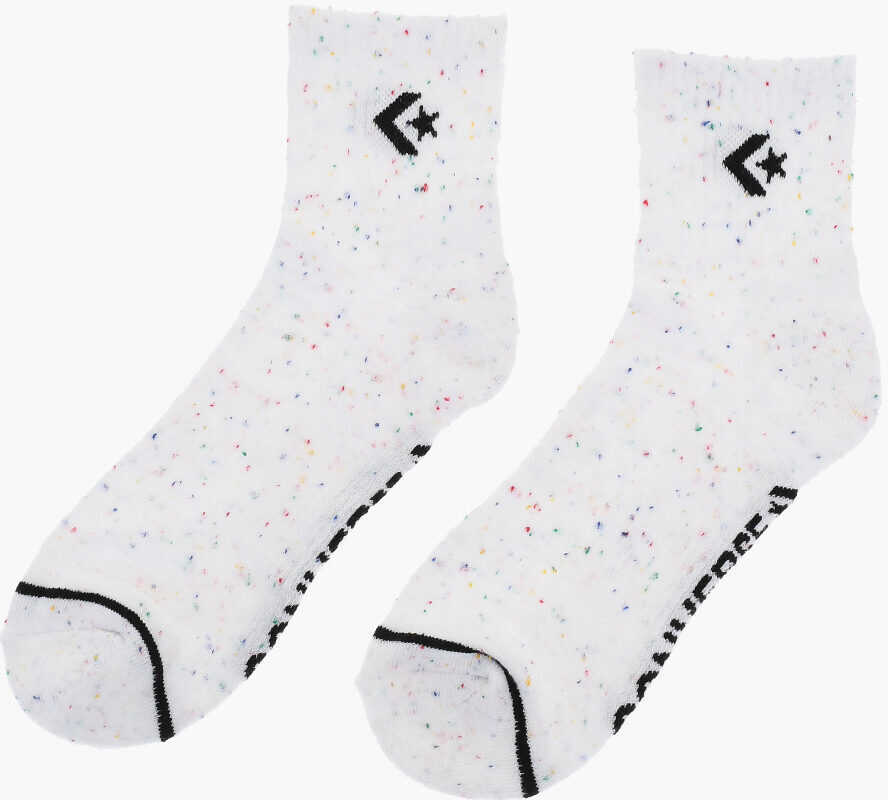 Sosete Converse Set Of 2 Stretch Fabric Socks With Multicolor Details White Femei (BM 17945998) 1