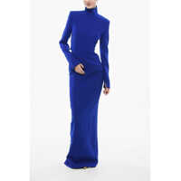 Rochii lungi Long Dress With Back Slit And Maxi Cut-Out Femei