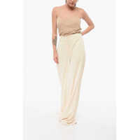 Imbracaminte QUIRA Dama - Pantaloni casual QUIRA Wide-Leg Peek-A-Boo Pants With Raw-Cut Out Beige Femei (BM 17946028) - B-mall.ro
