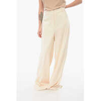 Pantaloni casual Wide-Leg Peek-A-Boo Pants With Raw-Cut Out Femei