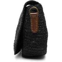 Genti IBELIV Dama - Genti de umar IBELIV Tia Raffia Shoulder Bag BLACK Femei (BM 17946073) - B-mall.ro