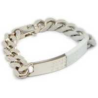 Bratari MM6 Maison Margiela Dama - Bratari MM6 Maison Margiela Minimal Logo Id Tag Bracelet PALLADIO PLISHED / WHITE Femei (BM 17946097) - B-mall.ro