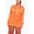 WOERA Long Sleeved Silk Shirt Orange