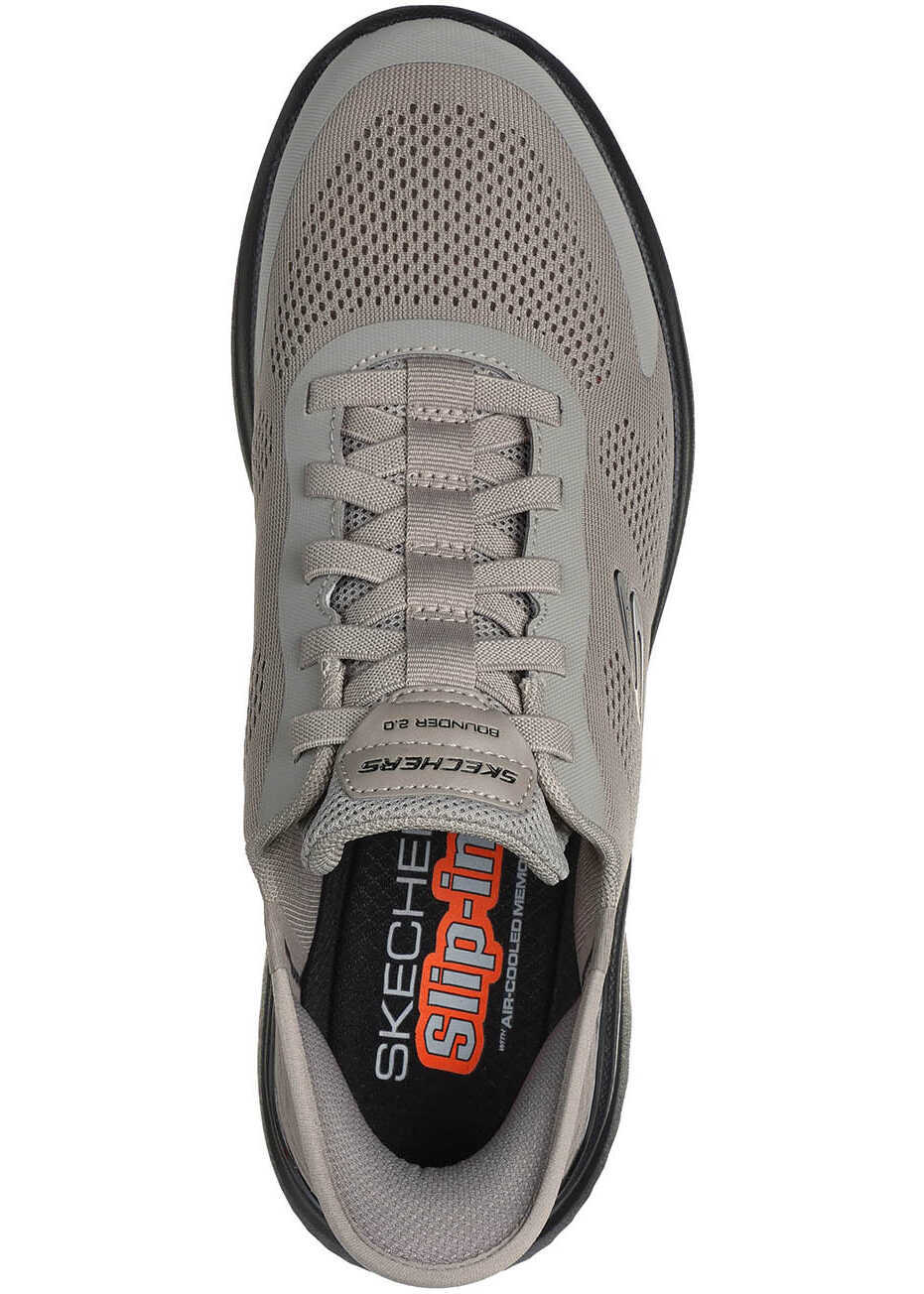 Pantofi fitness SKECHERS Slip-ins Bounder 2.0. Emerged Taupe Black Brown Barbati (BM 17980576) 4