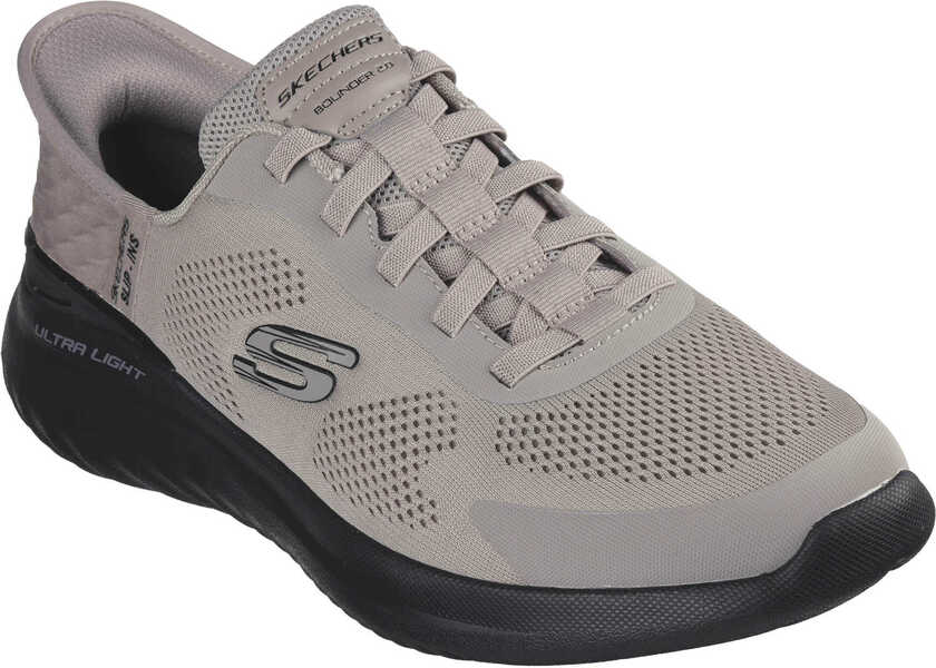 Pantofi fitness SKECHERS Slip-ins Bounder 2.0. Emerged Taupe Black Brown Barbati (BM 17980576) 1